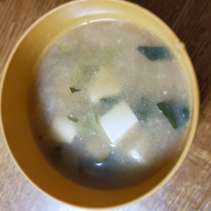 大根おろしと小松菜と豆腐のお味噌汁